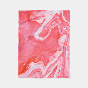 Rood en grijs abstract schilderij fleece deken