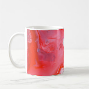Rood en grijs abstract schilderij koffiemok