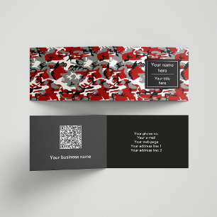 Rood en grijs camouflage, Camouflage, Militair, Le Visitekaartjes