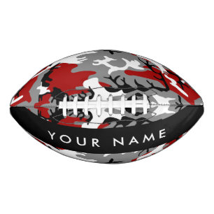 Rood en grijs Camouflage Jouw naam Personaliseren American Football