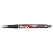 Rood en grijs Camouflage Jouw naam Personaliseren Pen (Achterkant)