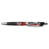 Rood en grijs Camouflage Jouw naam Personaliseren Pen (Bodem)