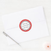 Rood en Grijs  Custom Canning Jar Craft Label (Envelop)