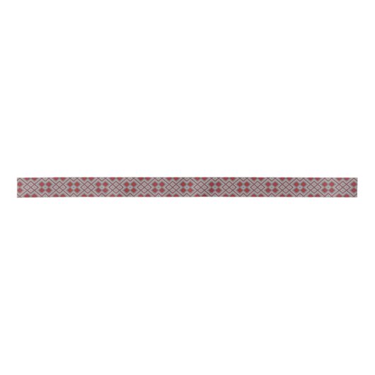 rood en grijs geometrisch Abstract patroon Lint (Voorkant)