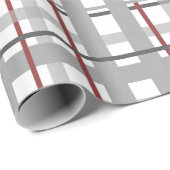 Rood en grijs geplakt cadeaupapier (Rol Hoek)