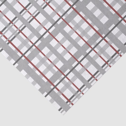 Rood en grijs geplakt tissuepapier (Detail)