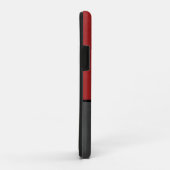 Rood en grijs kunstleder Case-Mate iPhone case (Achterkant/rechts)