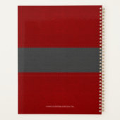 Rood en grijs kunstleer Planner (Achterkant)