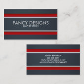 Rood en grijs visitekaartje (Voorkant / Achterkant)