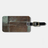 Rood- en grijze Brick-muur Bagagelabel (Voorkant horizontaal)