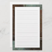 Rood- en grijze Brick-muur Briefpapier (Voorkant / Achterkant)