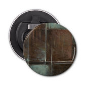 Rood- en grijze Brick-muur Button Flesopener (Voorkant)
