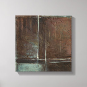 Rood- en grijze Brick-muur Canvas Afdruk