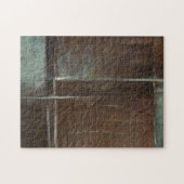 Rood- en grijze Brick-muur Legpuzzel (Horizontaal)