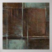 Rood- en grijze Brick-muur Poster (Voorkant)