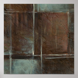 Rood- en grijze Brick-muur Poster