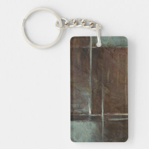 Rood- en grijze Brick-muur Sleutelhanger