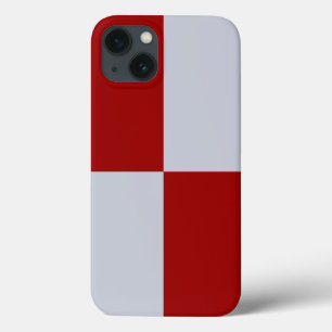 Rood- en grijze rechthoeken iPhone 13 hoesje