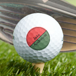 Rood en groen 45 graden minimalistisch golfballen