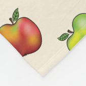 Rood en groen appel past in patroon fleece deken (Hoek)
