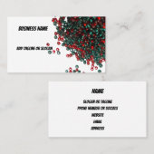 Rood en Groen Bead Collectie Custom Visitekaartje (Voorkant / Achterkant)