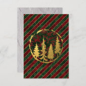 Rood en Groen Fluweel | Kerst Kaart (Voorkant / Achterkant)