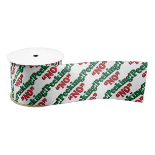 Rood en groen Geen glurende kerst Lint