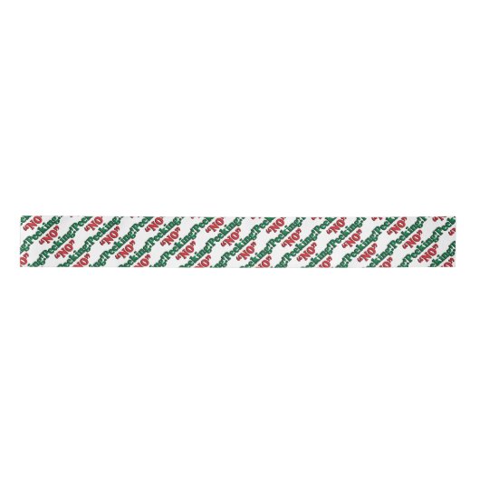 Rood en groen Geen kerst met piepen Lint (Voorkant)