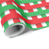 Rood en groen gepantserd kerstfeest cadeaupapier (Rol Hoek)