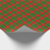 Rood en groen geruit  cadeaupapier (Hoek)