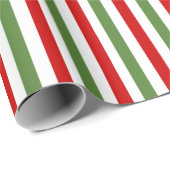 Rood en groen gestreept cadeaupapier (Rol Hoek)