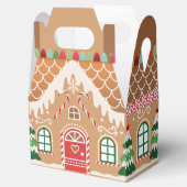 Rood en Groen Gingerbread Huis Favor Box Bedankdoosjes (Geopend)
