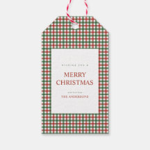 Rood en groen Gingham Kerstmis