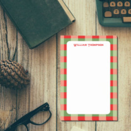 Rood en Groen Gingham Plaid Post-it Notities Post-it® Notes