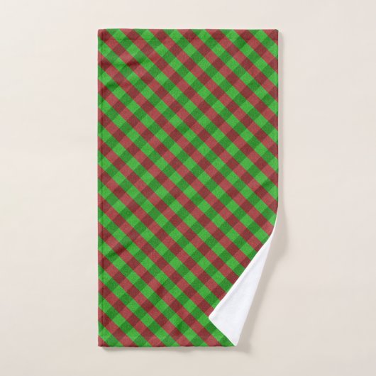 Rood- en Groen Glitter Bad Handdoek (Handdoek)