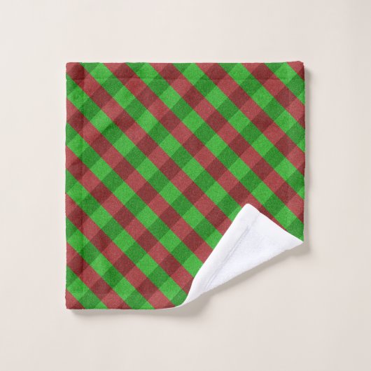 Rood- en Groen Glitter Bad Handdoek (Wasdoekje)
