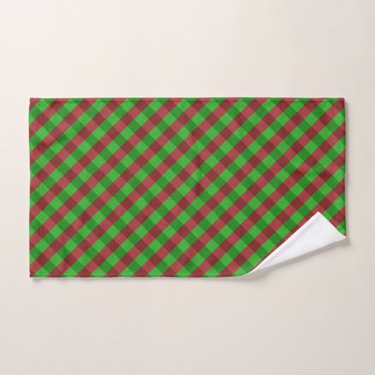 Rood- en Groen Glitter Bad Handdoek (Handdoek)