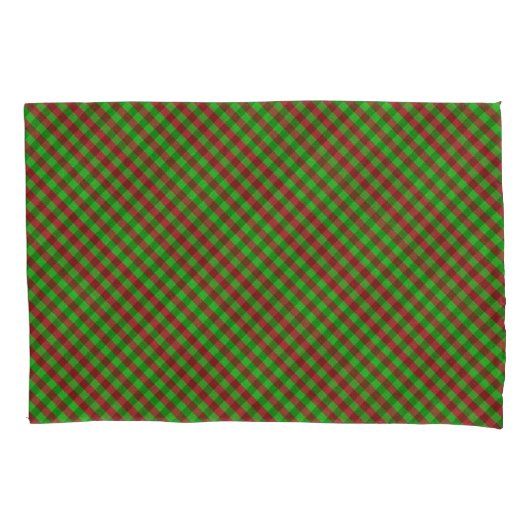 Rood- en Groen Glitter Kussensloop (Voorkant-Links)