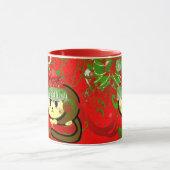 Rood en Groen Grumpy Cat Paint Drips Mok (Midden)