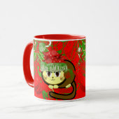 Rood en Groen Grumpy Cat Paint Drips Mok (Voorkant links)