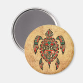 Rood en Groen Haida Spirit Zee Schildpad Magneet (Voorkant / Achterkant)