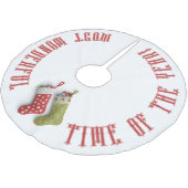 Rood en groen, heerlijkste tijd kerstboom rok (Gekanteld)