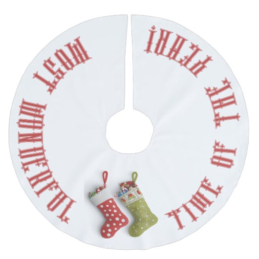 Rood en groen, heerlijkste tijd kerstboom rok (Voorkant)