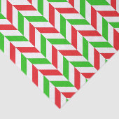 Rood en groen herringbone Pattern Kerstmis Tissuepapier (Detail)