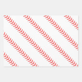 Rood en groen honkbal en kerstkerstmis inpakpapier vel (Voorkant 2)