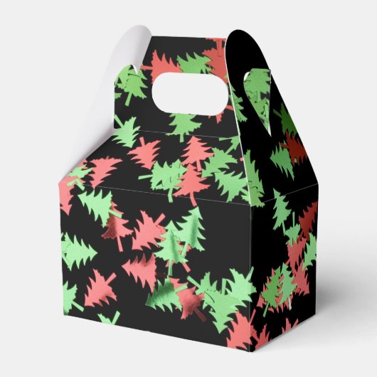Rood en groen kerstbomen Pattern Favor Box Bedankdoosjes (Voorkant Zijde)