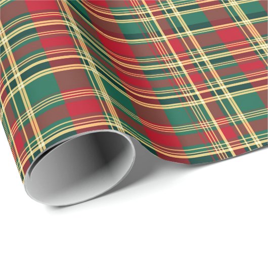 Rood en groen kerstfeest cadeaupapier (Rol Hoek)