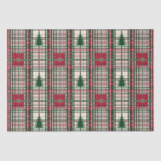 Rood en groen kerstfeest tissuepapier (Voorkant)