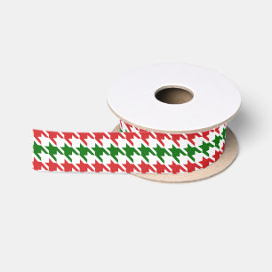 Rood en groen kersthoundstooth Pattern Lint