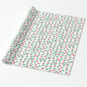 Rood en groen kerstlicht cadeaupapier (Uitgerold)